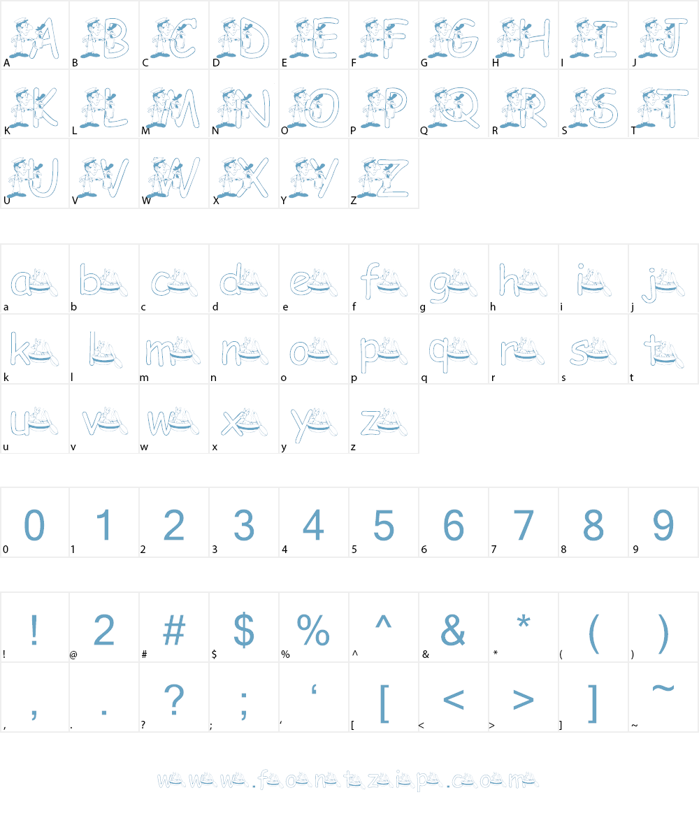 KG CHICKEN SOUP Font Character